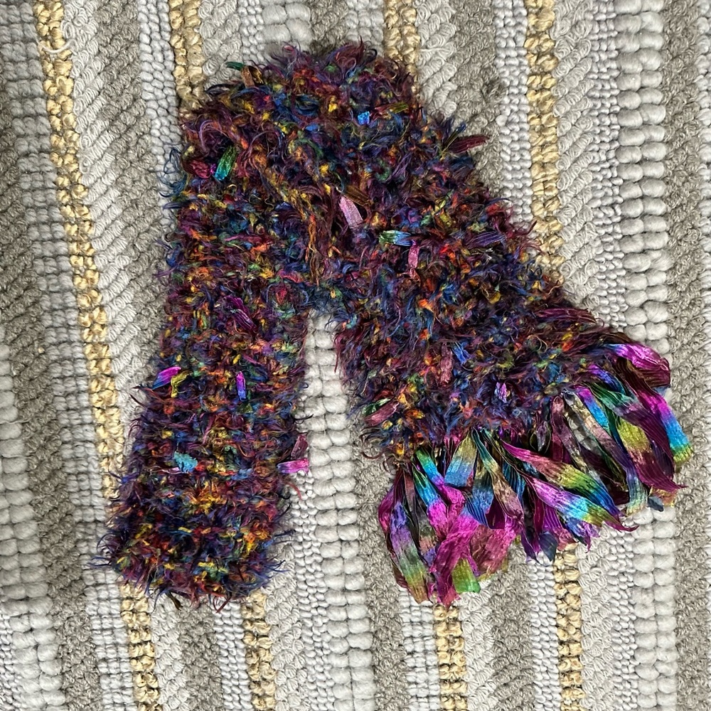 Knit Multi Colored Scarf - image 4